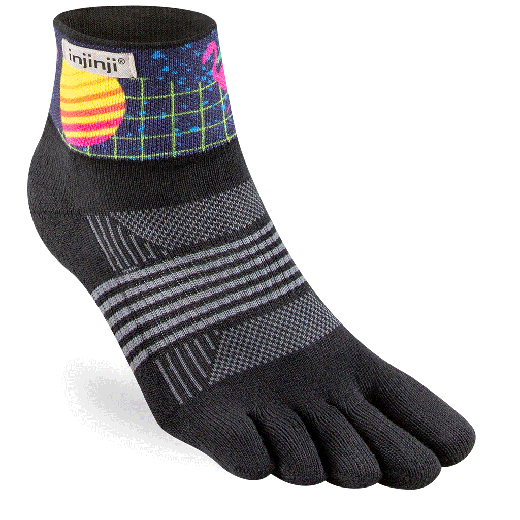 Injinji Spectrum TRAIL Women's Specific Midweight Mini-Crew Running Socks