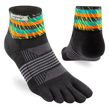 Injinji Spectrum TRAIL Women's Specific Midweight Mini-Crew Running Socks