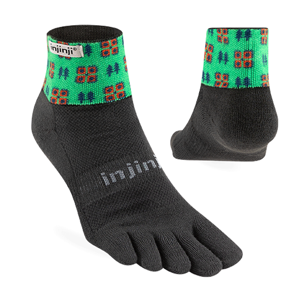 Injinji Artist Designed Men's Trail Mini-Crew Toesocks