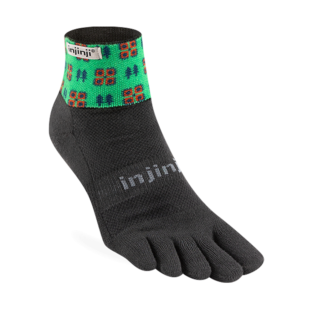 Injinji Artist Designed Men's Trail Mini-Crew Toesocks