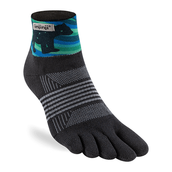 Injinji Artist Designed Women's Trail Mini-Crew Toesocks