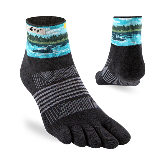 Injinji Artist Designed Women's Trail Mini-Crew Toesocks