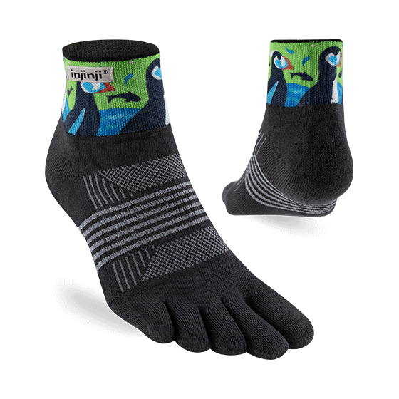 Injinji Artist Designed Women's Trail Mini-Crew Toesocks