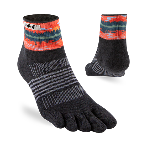 Injinji Artist Designed Women's Trail Mini-Crew Toesocks