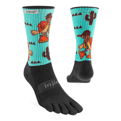 Injinji Artist Designed Men's Trail Midweight Crew Toesocks