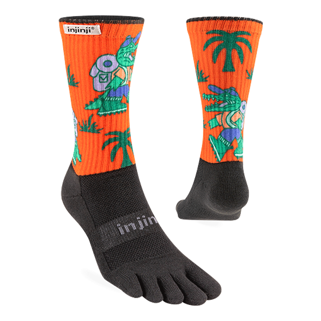 Injinji Artist Designed Men's Trail Midweight Crew Toesocks