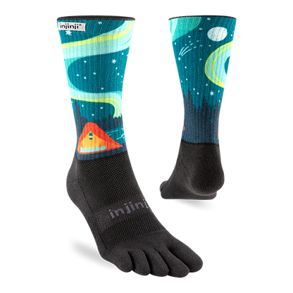 Injinji Artist Designed Men's Trail Midweight Crew Toesocks