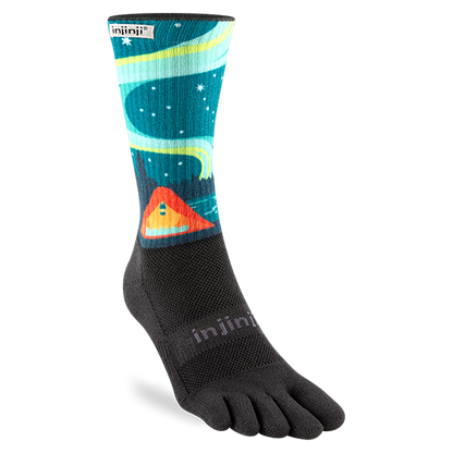 Injinji Artist Designed Men's Trail Midweight Crew Toesocks