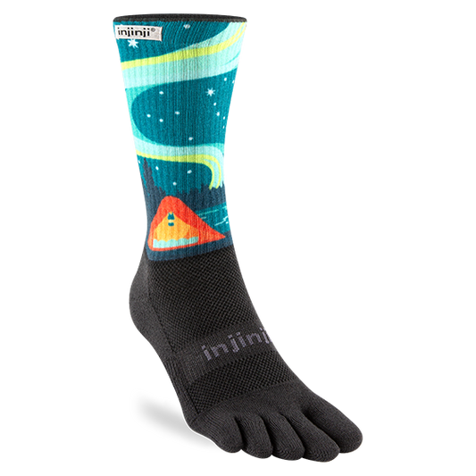 Injinji Artist Designed Men's Trail Midweight Crew Toesocks