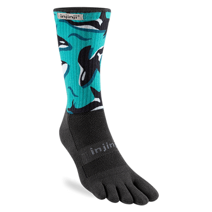 Injinji Artist Designed Men's Trail Midweight Crew Toesocks