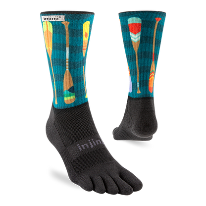 Injinji Artist Designed Men's Trail Midweight Crew Toesocks