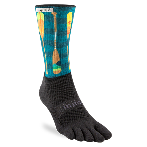 Injinji Artist Designed Men's Trail Midweight Crew Toesocks