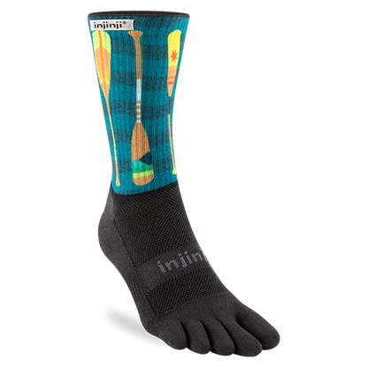 Injinji Artist Designed Men's Trail Midweight Crew Toesocks