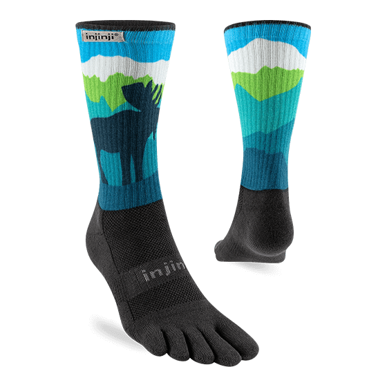 Injinji Artist Designed Men's Crew Toesocks