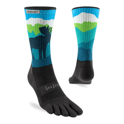 Injinji Artist Designed Men's Crew Toesocks