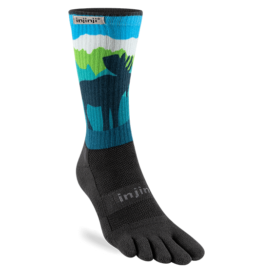 Injinji Artist Designed Men's Crew Toesocks