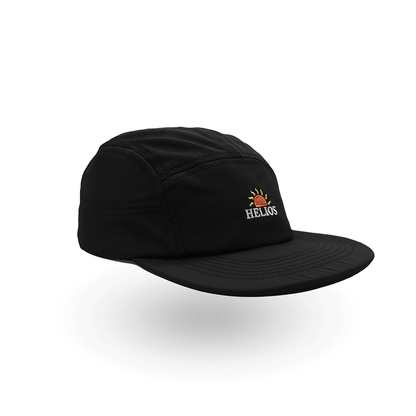 Helios Headwear Ultralight 7 Panel Soft Brim Cap - Black