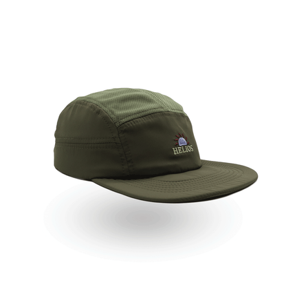 Helios Headwear Ultralight 7 Panel Soft Brim Cap - Olive