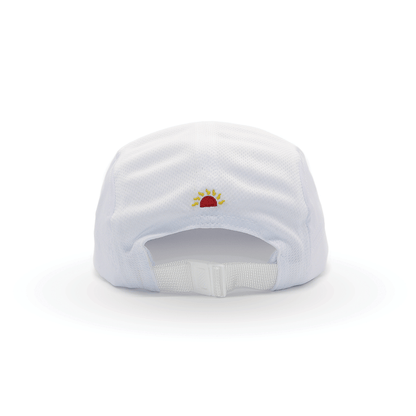 Helios Ultralight 7 Panel Firm Brim Running Cap - White