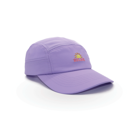 Helios Ultralight 7 Panel Firm Brim Running Cap - Lavender