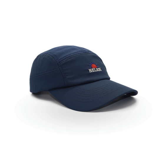 Helios Ultralight 7 Panel Firm Brim Running Cap - Navy