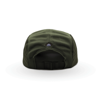 Helios Ultralight 7 Panel Firm Brim Running Cap - Olive