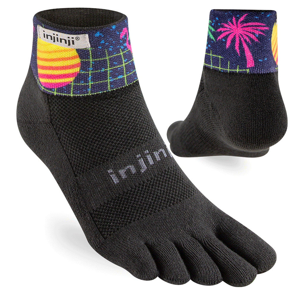 Injinji Spectrum TRAIL Midweight Mini-Crew Running Socks