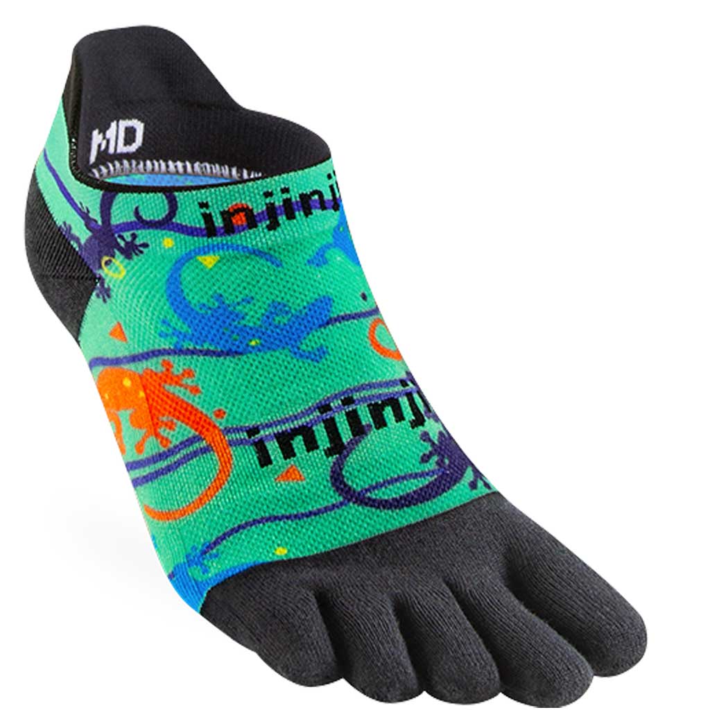 Injinji SPECTRUM Womens Run Lightweight No-Show Running Socks