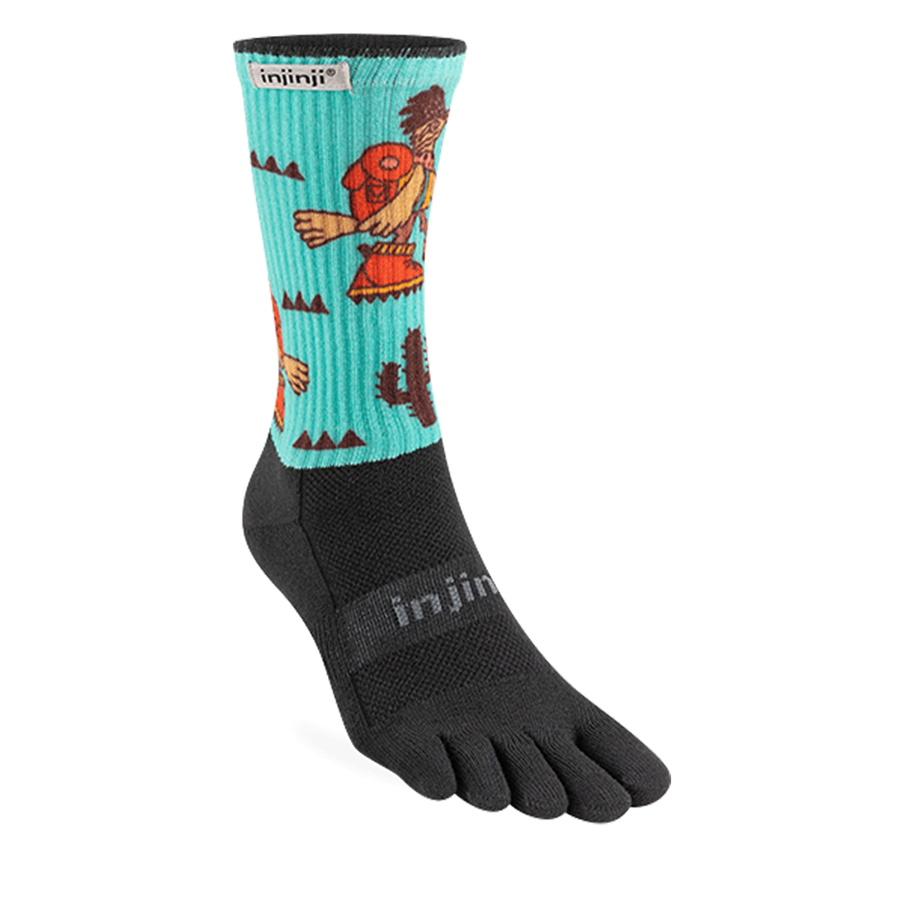 Injinji Artist Designed Men's Trail Midweight Crew Toesocks