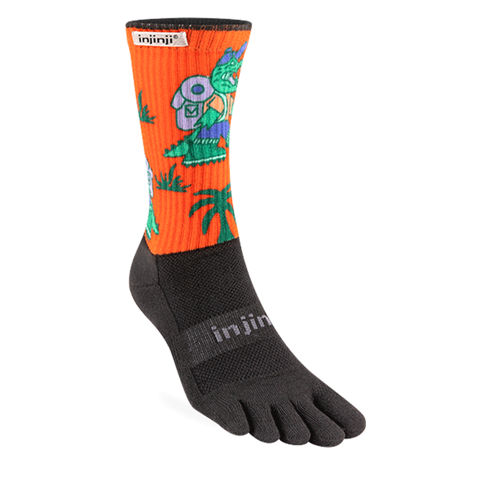 Injinji Artist Designed Men's Trail Midweight Crew Toesocks