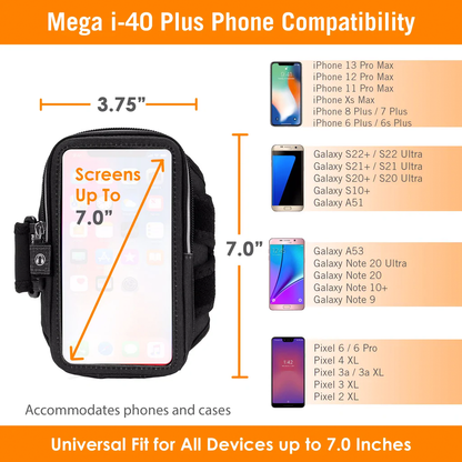 Armpocket Mega i-40 Plus Running Armband for iPhone, Galaxy Note & More