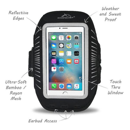 Armpocket Racer Plus thin Running Armband for iPhone, Galaxy, Pixel & More